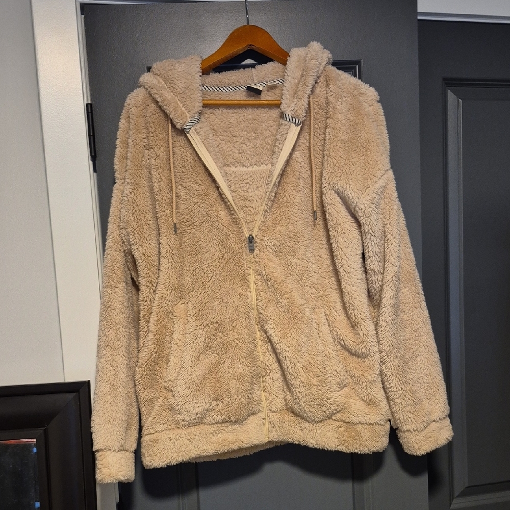 Roxy Beige Sherpa Jacket